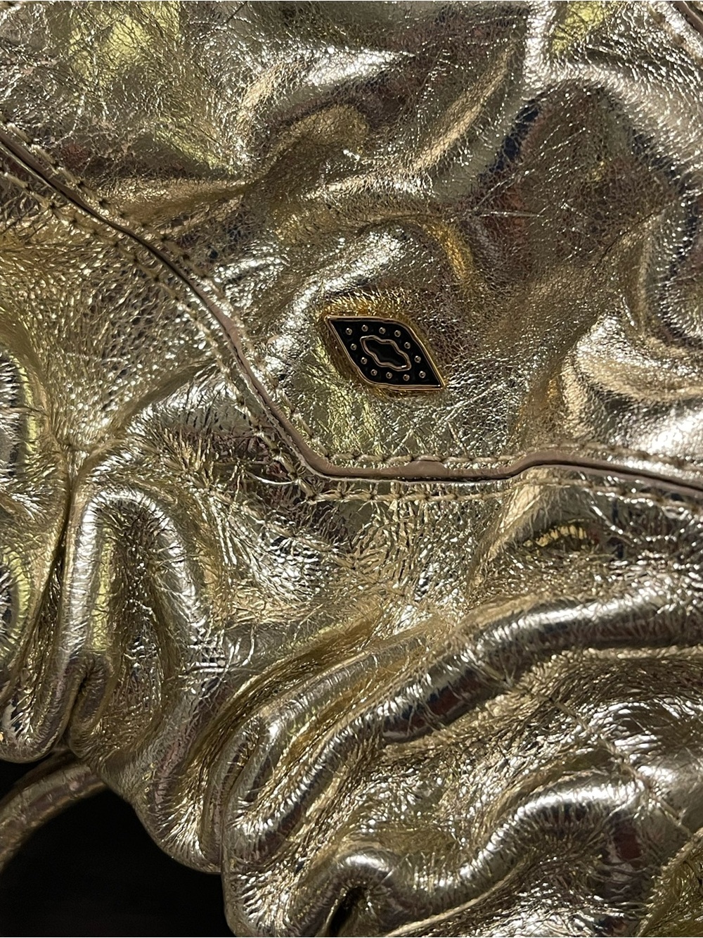 ba&sh Metallic Gold Mini Shoulder Bag - Picture 9 of 12